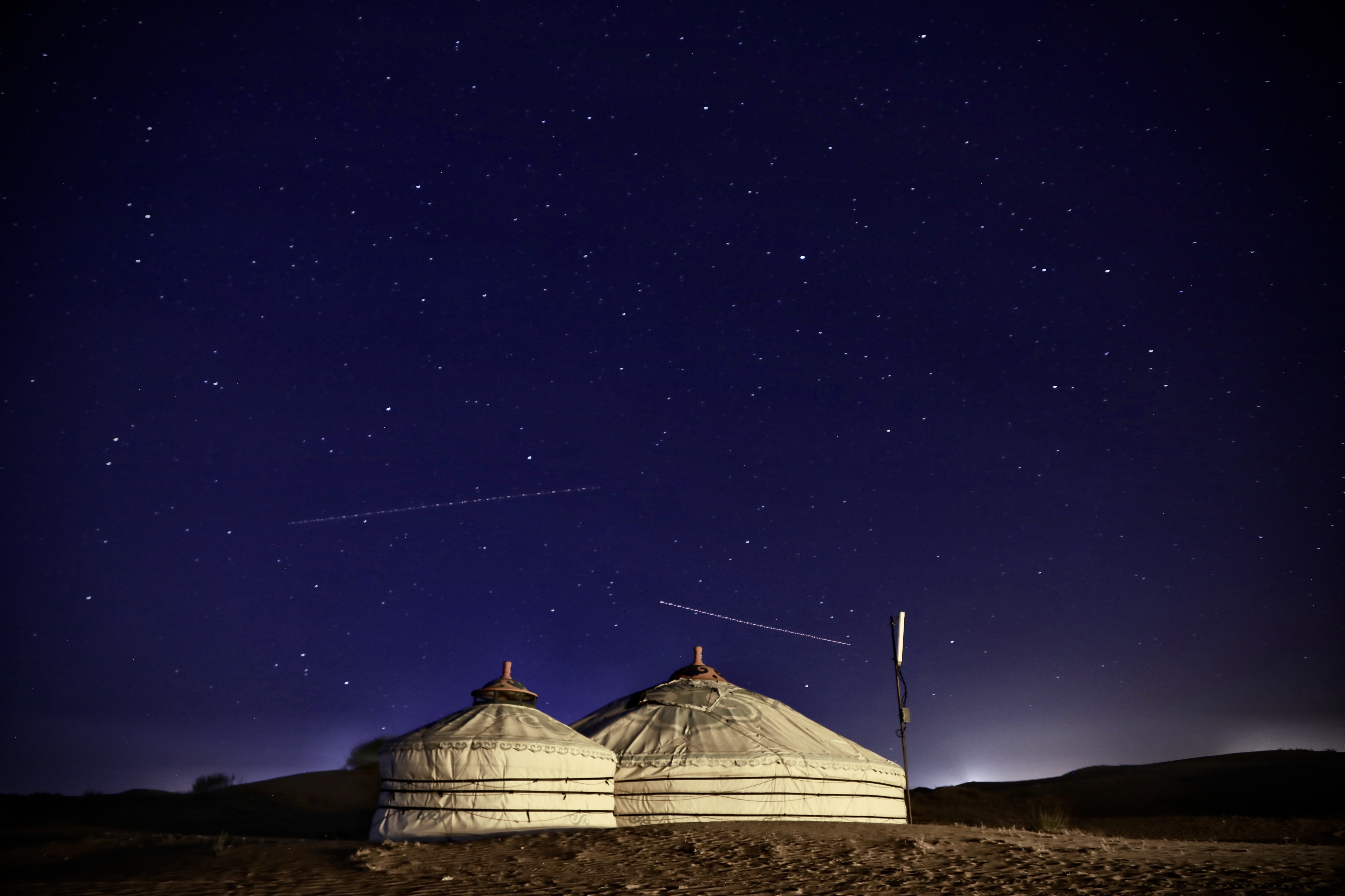 内蒙古草原夜景图片