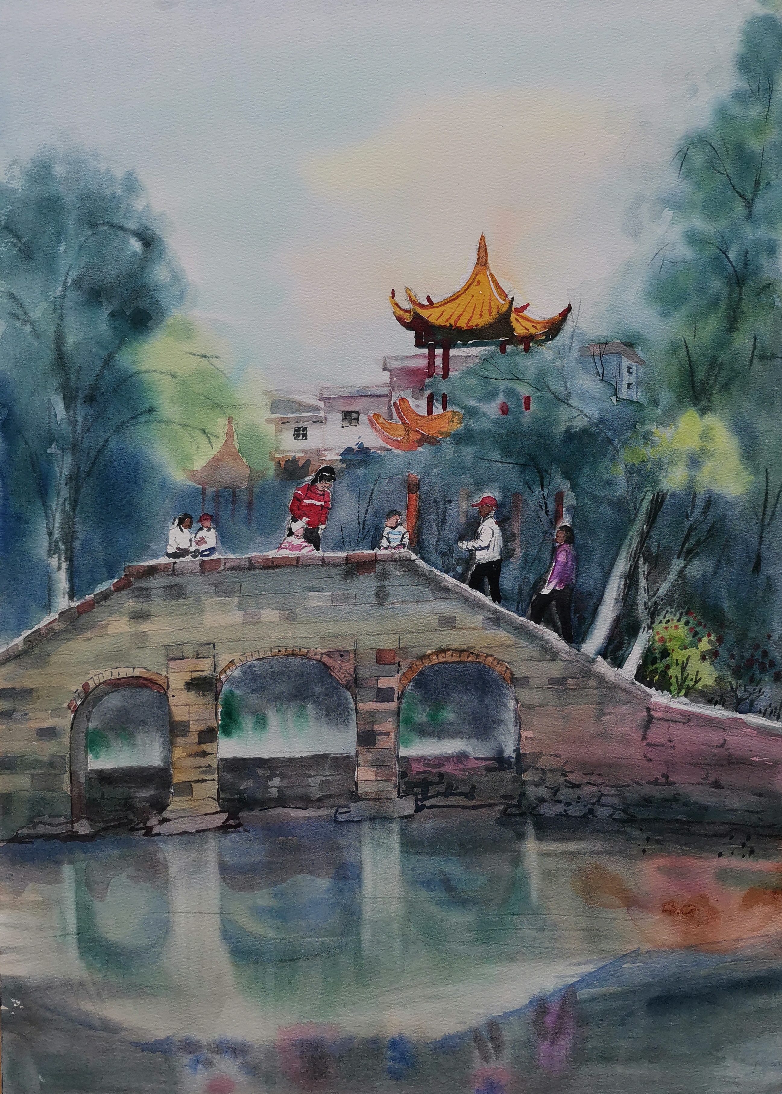 李小平午后的普益公园云南省墨江县