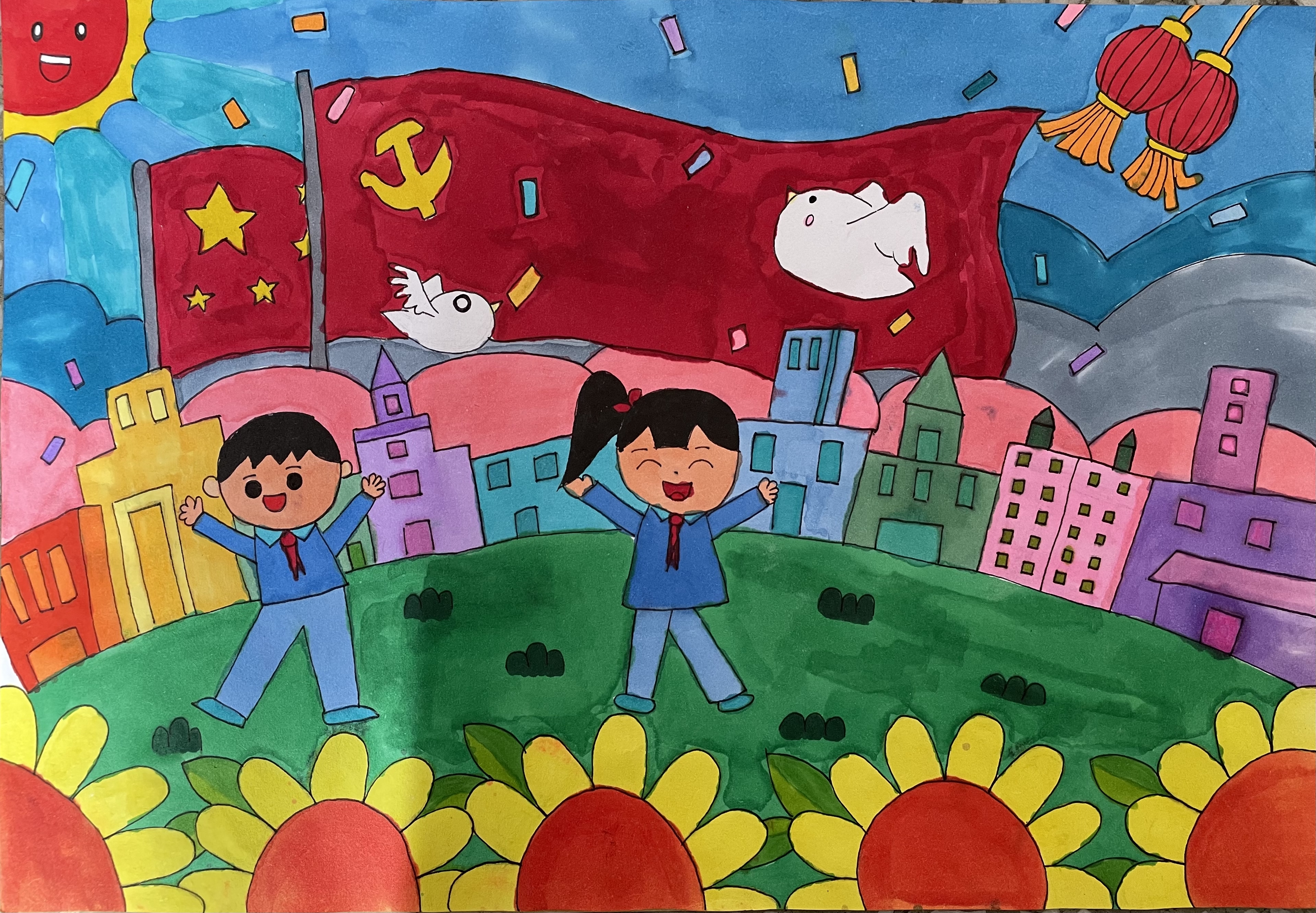 孙雅慧我们是祖国的春天安徽省黄山市徽州区