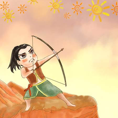 传统故事--《后羿射日》